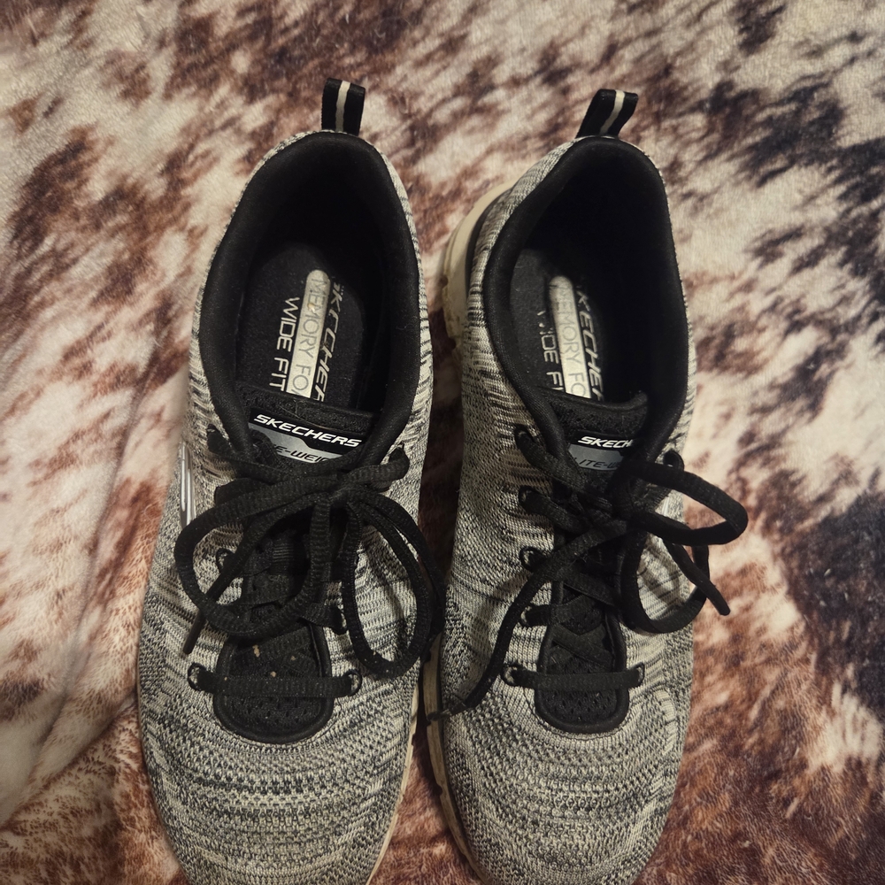 Skechers Black and Gray Athletic Shoes